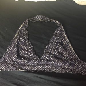 Purple and white bralette