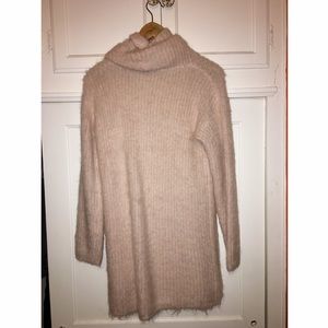 Light pink turtleneck dress