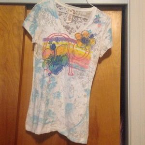 LIKE NEW OP Beach/Swim Cover Up Top See Through