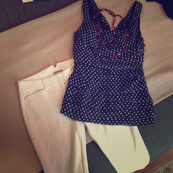Bundle- capris, top, necklace