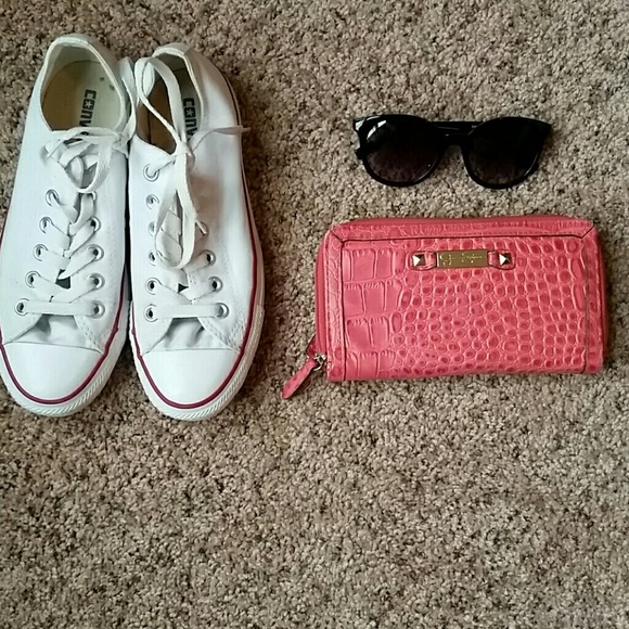 Coral Pink Snakeskin Wallet