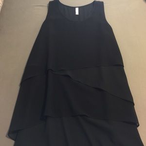 Hi-low black Layerd tank