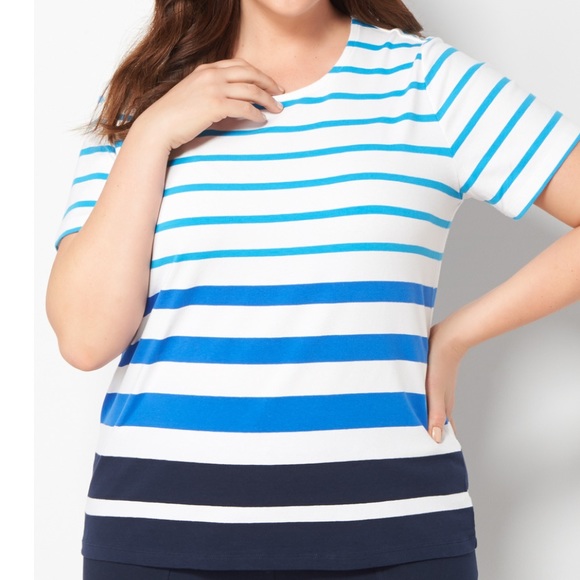 Plus Size Striped Tee - Picture 2 of 2