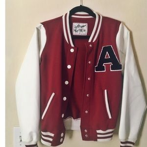 Reflex Red and White varsity "A" jacket