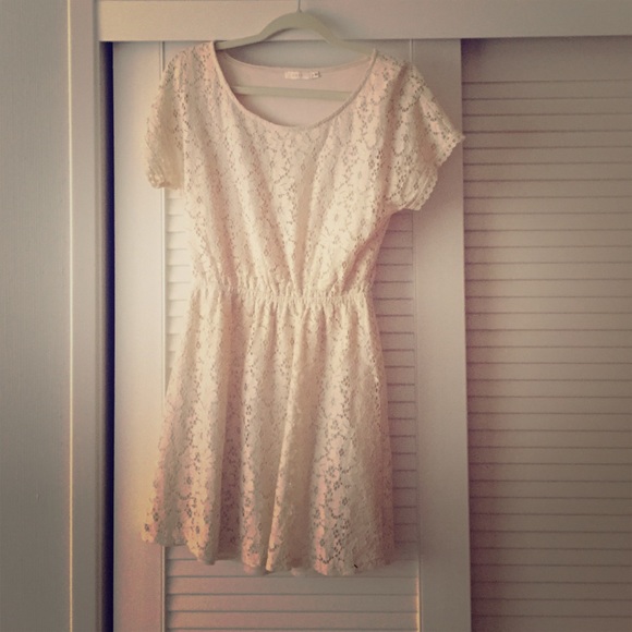 LUSH cream lace dress