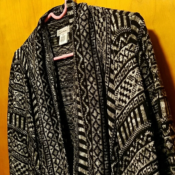 Beautiful grey&black boho cardigan! Size Small! - Picture 2 of 4