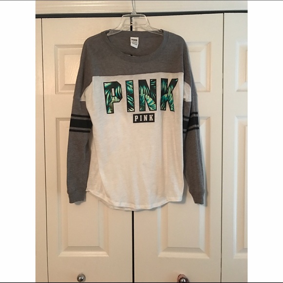 VS PINK tropical print long sleeve shirt