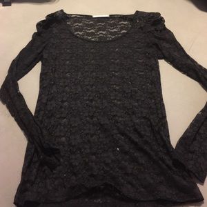 Black lace long sleeve