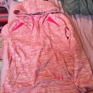 Pink underarmor storm gear hoodie