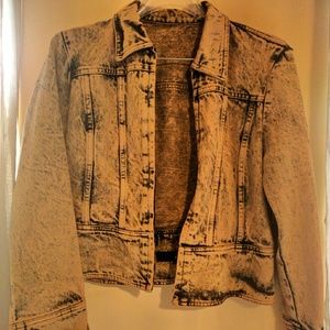 Just Cavalli acid washed denim jacket