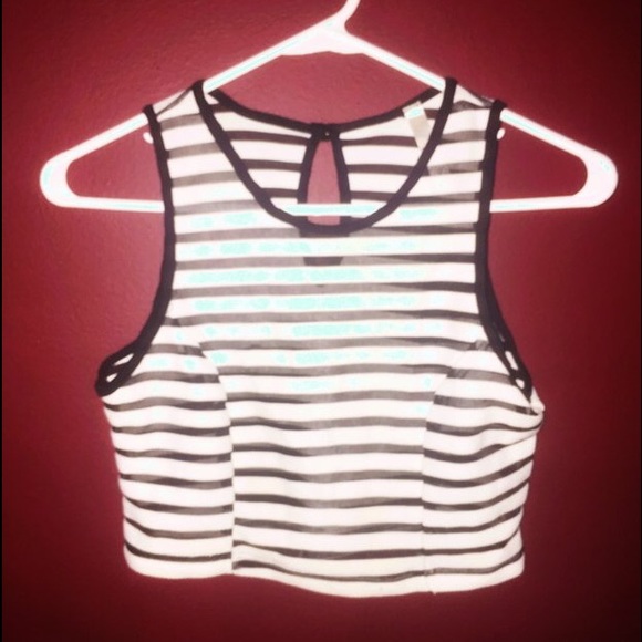 Sheer is in style. Crop top