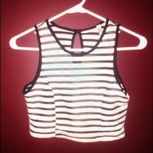 Sheer is in style. Crop top