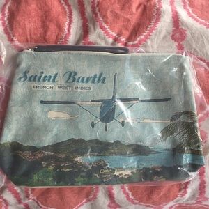 St Barths canvas bag with leather details- Unused!