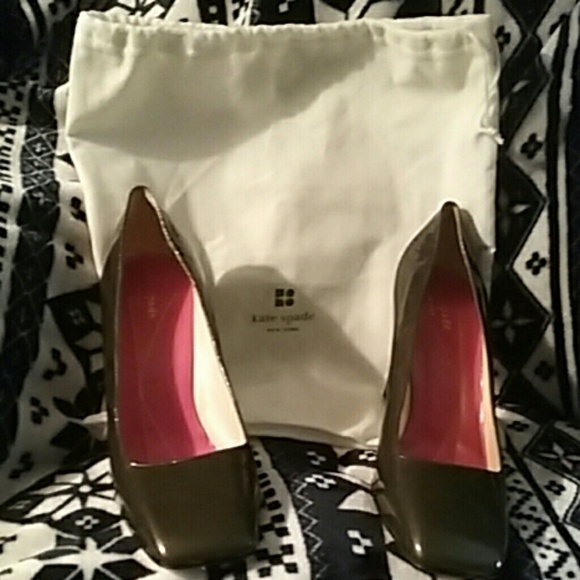 Kate Spade dark green shoes