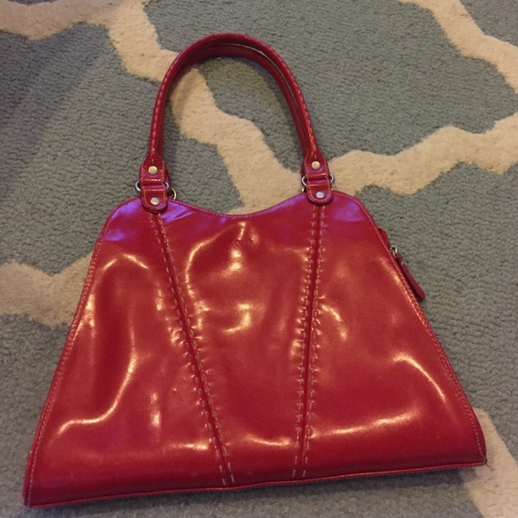 Red classic 1960s replica XOXO drop shoulder bag