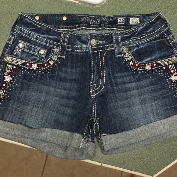 Miss me shorts with stars and bling