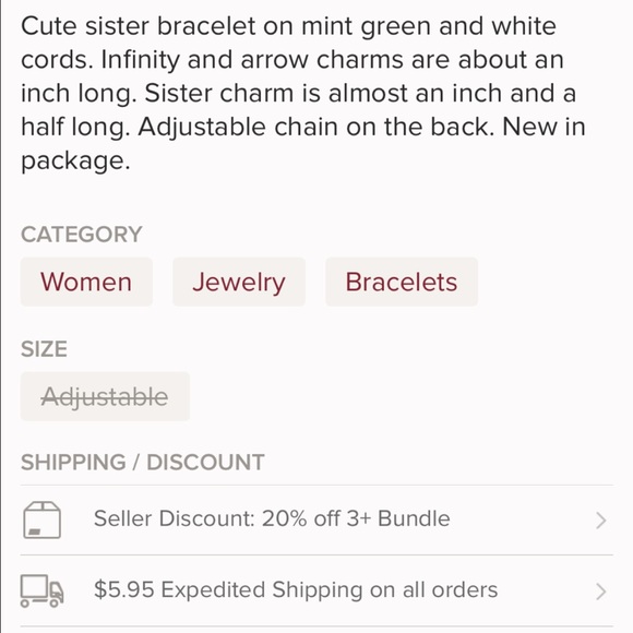 Sister Bracelet - Picture 2 of 2