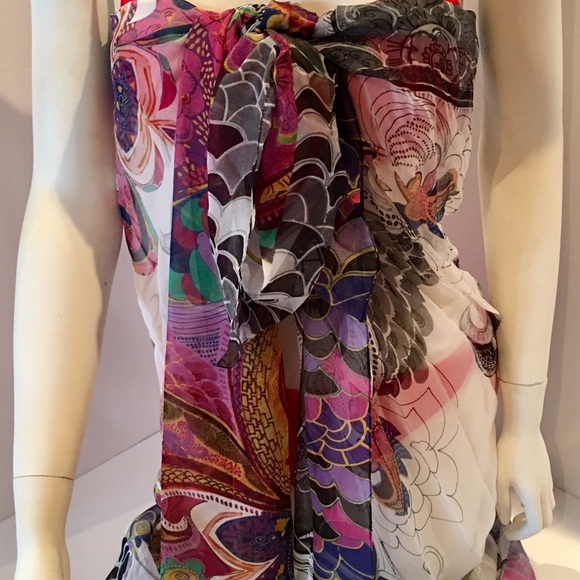 Floral beach or pool sarong