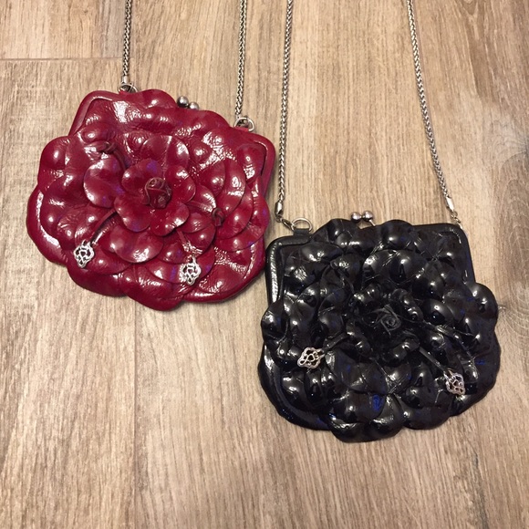 Brighton Crossbody Leather Flower Wallet Purses