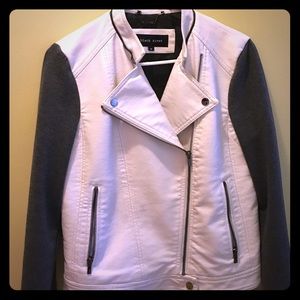 A Black Rivet leather jacket.