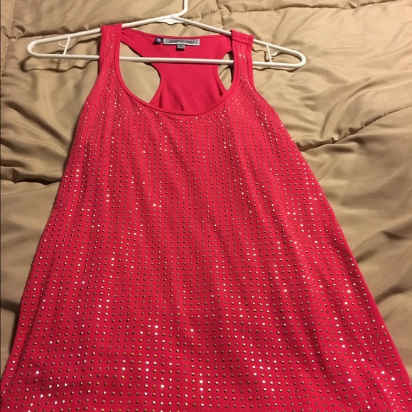 Jennifer Lopez bling tank top. Size xsmall.pink