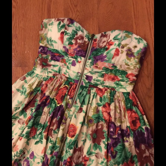 American Rag Strapless Floral Dress - Picture 1 of 4