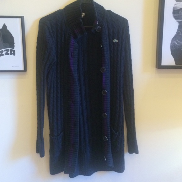 Lacoste button down sweater (long) - Picture 2 of 4