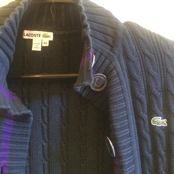 Lacoste button down sweater (long) - Picture 3 of 4