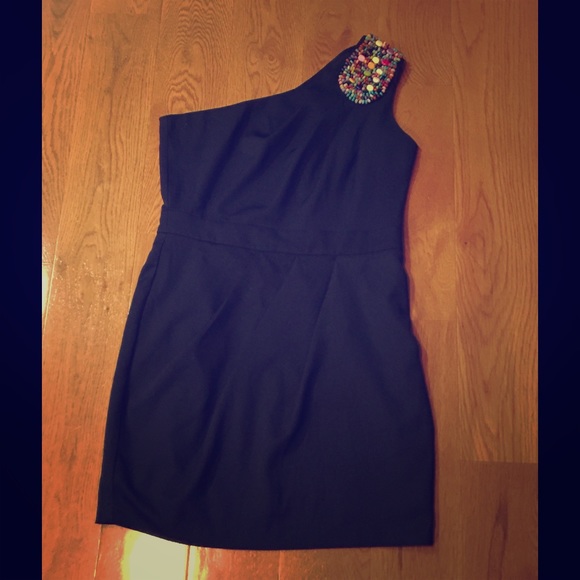 One Shoulder Beaded J. Luce Dress - Picture 1 of 3