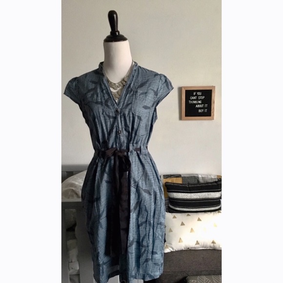 Anthropologie Edme & Esyllte leaf print dress