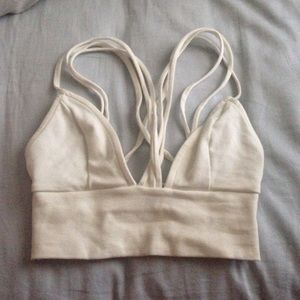 White strappy bralette