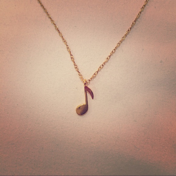 Gorjana gold music note necklace