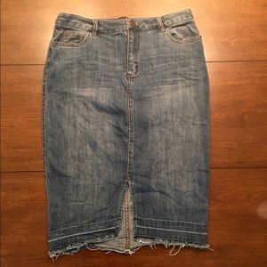 Who what wear denim midi skirt