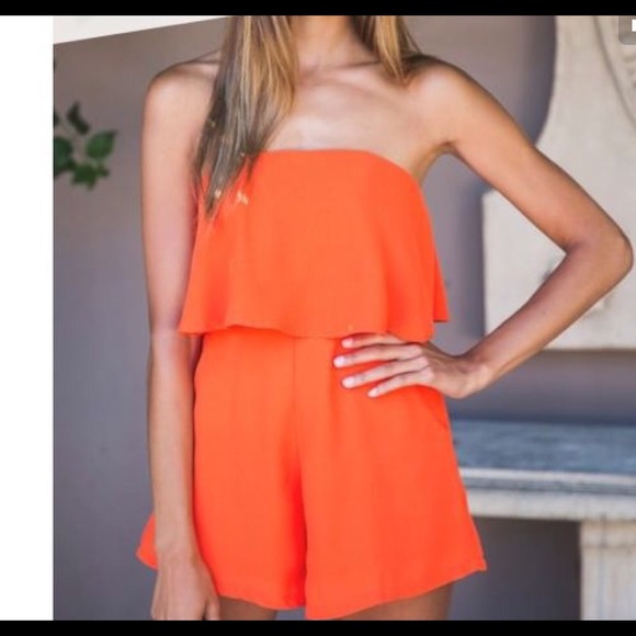 XS WhiteFox boutique Orange romper