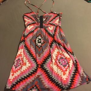 Bright multi colored billabong dress