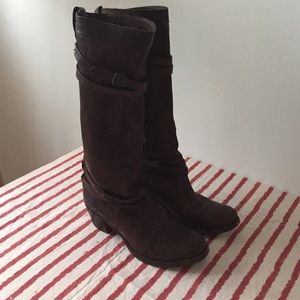 Women's Frye Jane boots dark brown leather