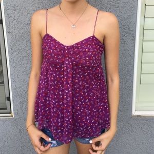 Purple floral tank💜 *open to offers*