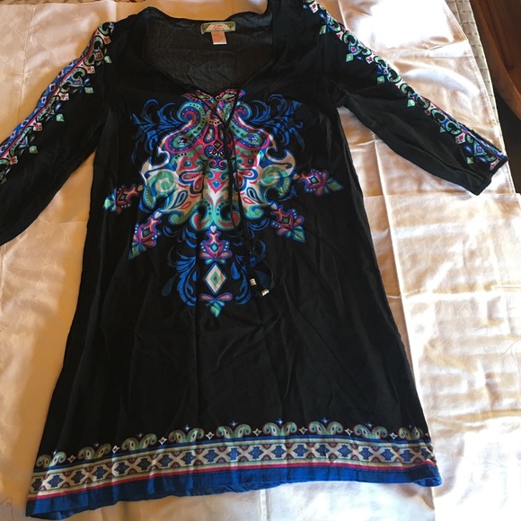 Black colorful dress/tunic! - Picture 1 of 4