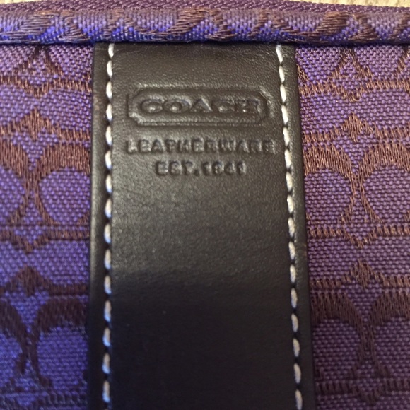 Purple Coach Cosmetic Bag - Picture 3 of 3
