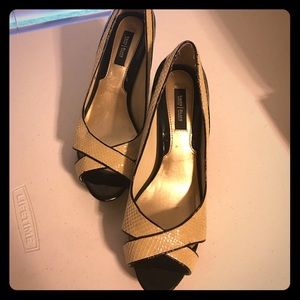 Size 9 designer peep toe heels