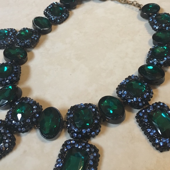 Statement Emerald Necklace - image 2