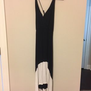Black high low dress
