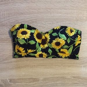 Sunflower print bandeau