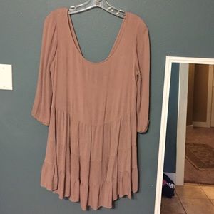 Boho babydoll v-back dress