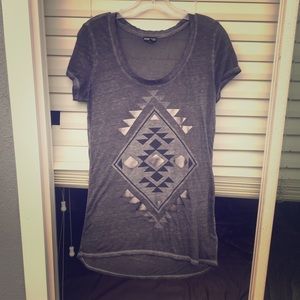 Express Grey Aztec T- S