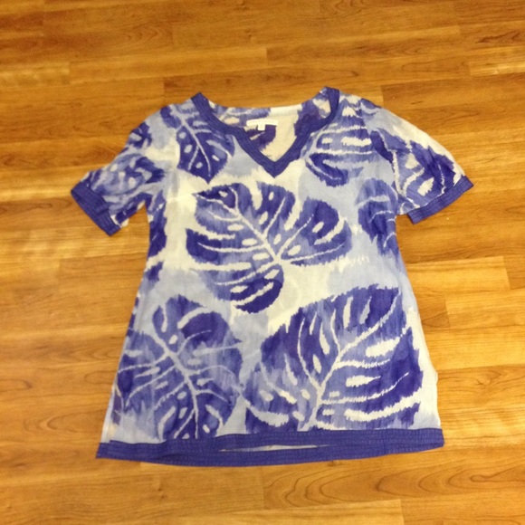 sold 💔  tropical Hawaiian top - Picture 2 of 4