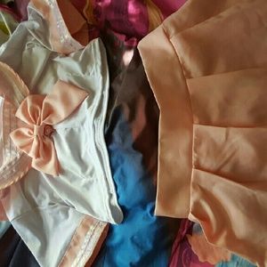 Pink schoolgirl outfit