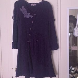 Pretty Angel Purple Sweater/Tunic Sz M