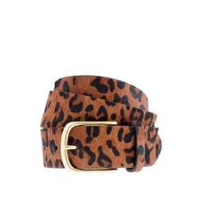 calf hair wide belt