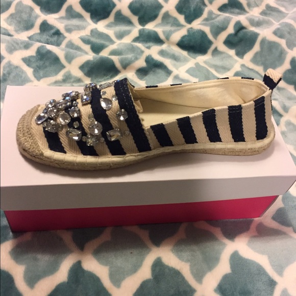 Jeweled slip on shoes